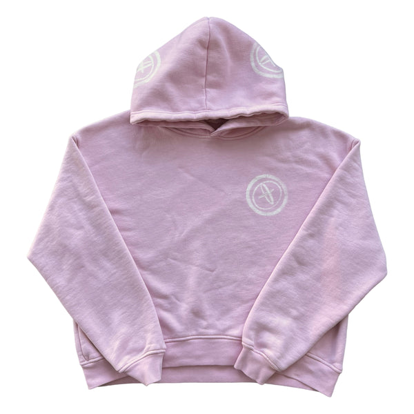 pink cut&sew hoodie